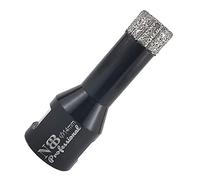 NBB Scie cloche diamant brasé sous vide avec M14, pour le forage à sec ou humide de manière professionnelle sur porcelaine dure, céramique, carrelage, granit, pour meuleuse d'angle (Dia.14mm)