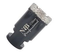 NBB Scie cloche diamant brasé sous vide avec M14, pour le forage à sec ou humide de manière professionnelle sur porcelaine dure, céramique, carrelage, granit, pour meuleuse d'angle (Dia.35mm)