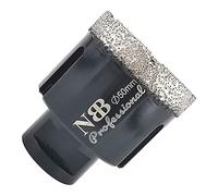 NBB Scie cloche diamant brasé sous vide avec M14, pour le forage à sec ou humide de manière professionnelle sur porcelaine dure, céramique, carrelage, granit, pour meuleuse d'angle (Dia.50mm)