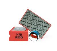 NBB Tampon à Main diamanté pour poncer ou polir éponge diamantée Bloc Diamant de ponçage Polissage avec Dos en éponge Flexible pour meuler Pierre Granit céramique Carreau Verre Bois métal (1, 200#)
