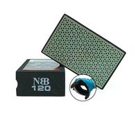 NBB Tampon à Main diamanté pour poncer ou polir éponge diamantée Bloc Diamant de ponçage Polissage avec Dos en éponge Flexible pour meuler Pierre Granit céramique Carreau Verre Bois métal (1, 120#)