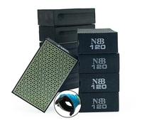 NBB Tampon à Main diamanté pour poncer ou polir éponge diamantée Bloc Diamant de ponçage Polissage avec Dos en éponge Flexible pour meuler Pierre Granit céramique Carreau Verre Bois métal (10, 120#)