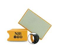 NBB Tampon à Main diamanté pour poncer ou polir éponge diamantée Bloc Diamant de ponçage Polissage avec Dos en éponge Flexible pour meuler Pierre Granit céramique Carreau Verre Bois métal (1, 800#)