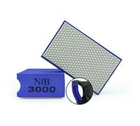 NBB Tampon à Main diamanté pour poncer ou polir éponge diamantée Bloc Diamant de ponçage Polissage avec Dos en éponge Flexible pour meuler Pierre Granit céramique Carreau Verre Bois métal (1,3000#)