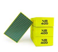 NBB Tampon diamanté pour poncer et polir Blocs éponge de Diamant de ponçage Poli tampons à la Main en Diamant avec Dos en Mousse pour broyage Polissage Granit marbre Pierre Verre céramique (4,400#H)