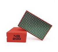 NBB Tampon diamanté pour poncer et polir Les Blocs éponge de Diamant de ponçage Poli tampons à la Main en Diamant avec Dos en Mousse pour broyage Polissage Granit marbre Pierre Verre céramique(200#H)