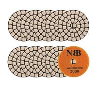 NBB Tampons de polissage diamant 50mm/2" disque de rénovation ponçage diamant pour polir à sec et à humide sur granit marbre pierre céramique avec support en nylon finition de qualité (200#, 10)