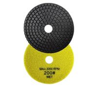 NBB Tampons de polissage diamanté 4" 100mm disque de rénovation et ponçage diamant pour polissage à l'eau sur granit marbre pierre céramique avec support en nylon finition parfaite (1, 200# Humide)