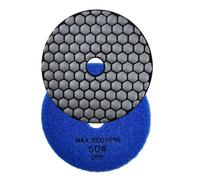 NBB Tampons de polissage diamantés 4" 100mm disque de rénovation ponçage diamant pour polissage à sec granit marbre pierre céramique avec support en nylon Bonne finition (1, 50# Sec)