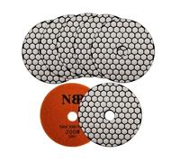 NBB Tampons de polissage diamantés 4" 100mm disque de rénovation ponçage diamant pour polissage à sec granit marbre pierre céramique avec support en nylon Bonne finition (7, 200# Sec)