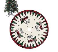 Nbbwwu Collier pour Arbre de Noël Artificiel - Double Face Imprimé Housse De Base en Peluche pour Sapin,Décoration Esthétique pour Appartement Dortoir Cour Entreprises Intérieur Extérieur Hôtel