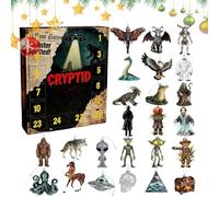 Nbbwwu Compte À Rebours De Noël | Set de Décoration en Acrylique 2D - 24 Jours De Jouets Des Créatures Mythiques | Pour Adolescents Adultes Famille Saison Des Fêtes Noël Halloween