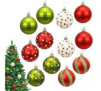 Nbbwwu Décorations De Sapin De Noël | 12 Pièces Décoration Suspendable Scintillante | 6 cm Boules Ornements à Paillettes pour Arbres de Noël | pour Chambre Fenêtre Maison Fête De Vacances Festival