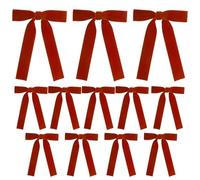 Nbbwwu en Velours pour Sapin de Noël - 12 Pièces Décorations Guirlande Noeud Satin Craft Ornements | Décoration Réutilisable Intérieur Extérieur pour Guirlande Porte Escalier Couronne Cheminée