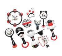 Nbbwwu Hochet et Anneau de Dentition pour les Bébés - Jouets de Dentition Panda Hochets,Instrument Musical Éducatif pour Jeu et Apprentissage Préscolaire Éveil Précoce