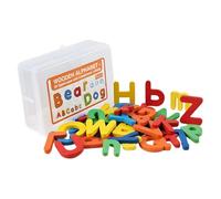 Nbbwwu Jeu d'Association de l'Alphabet | Jeu Éducatif en Bois 52 Pièces pour Orthographe et Lettres,Jouet de Voyage pour Pratique Lecture Reconnaissance Lettres Développement Vocabulaire