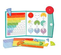 Nbbwwu Livre de Démonstration Magnétique des Fractions, Puzzles Magnétiques d'apprentissage des Fractions Mathématiques, Blocs Manipulables pour Salle de Classe Élémentaire et Enseignement à