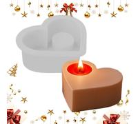 Nbbwwu Moule En Silicone Pour Bougies | Moule Silicone 3D pour Bougie Époxy en Forme de Cœur - Résine pour Décoration Artisanale Artistique Fête de la Saint-Valentin Maison Party