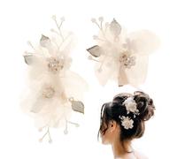Nbbwwu Pinces à perles - Élégante pince à cheveux esthétique | Design vintage mignon avec perles classiques pour adolescente, demoiselle d'honneur, mariage formel, mariée, fille de plage