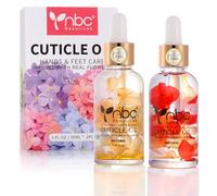 nbc BeautiLab Lot de 2 huiles pour cuticules parfum citron et orange 30 ml avec fleurs huile de croissance des ongles avec vitamine E,Aceite Acondicionador de Cutículas Hidratante y Nutritivo