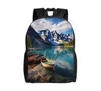 NBCCDVSH Moraine Lake Canoes Sac à dos de voyage imperméable pour ordinateur portable de 15,6" pour femme et homme