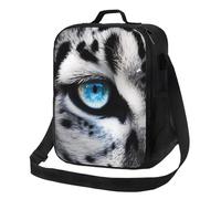 NBCCDVSH Sac à déjeuner isotherme avec œil de léopard des neiges pour homme et femme, réutilisable, étanche, sac fourre-tout pour pique-nique, travail