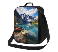 NBCCDVSH Sac à déjeuner isotherme Moraine Lake Canoes pour homme et femme, réutilisable, étanche, pour pique-nique, travail