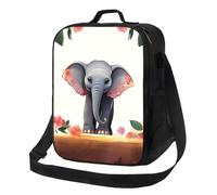 NBCCDVSH Sac à déjeuner isotherme motif éléphant porte-bonheur pour homme et femme, réutilisable, étanche, sac fourre-tout pour pique-nique, travail