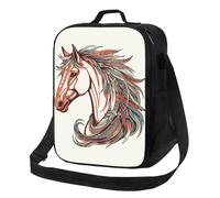 NBCCDVSH Sac à déjeuner isotherme, motif flèche, amour, cheval d'amour pour homme et femme, réutilisable, étanche, sac fourre-tout pour pique-nique, travail