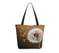 NBCCDVSH Sac fourre-tout en forme de fleur de pissenlit soufflé pour femme, sac d'épicerie, sac à provisions esthétique, sac à main de plage