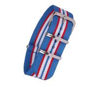NBCNZCTSAS 12/14/16/18mm bleu/rouge adapté for Cambo rayure dame femmes bracelets de montre en Nylon tissu tissé bracelet de montre bande boucle ceinture(20mm)