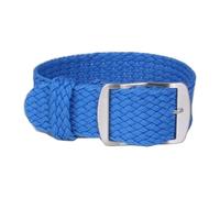 NBCNZCTSAS 14mm 16mm 18mm 20mm 22mm couleur unie Perlon tissé Nylon bracelets de montre bracelet tissu tissé bracelet de montre bande boucle ceinture noir bleu(W10 Blue,20mm)