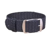 NBCNZCTSAS 16mm 18mm 20mm 22mm couleur unie Perlon tissé Nylon bracelets de montre bracelet tissu tissé bracelet de montre bande boucle ceinture noir bleu(Schwarz,18mm)