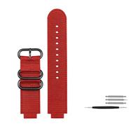NBCNZCTSAS 16mm Fit for casio ga900 ga700 GA-110 GA-100 GA-120 Bracelet de montre respirant Fit for bracelet de montre en nylon Fit For G-SHOCK Bracelet for boucle en acier inoxydable(Red black buckle
