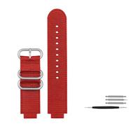 NBCNZCTSAS 16mm Fit for casio ga900 ga700 GA-110 GA-100 GA-120 Bracelet de montre respirant Fit for bracelet de montre en nylon Fit For G-SHOCK Bracelet for boucle en acier inoxydable(Red Silver Buckl
