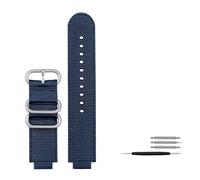NBCNZCTSAS 16mm Fit for casio ga900 ga700 GA-110 GA-100 GA-120 Bracelet de montre respirant Fit for bracelet de montre en nylon Fit For G-SHOCK Bracelet for boucle en acier inoxydable(Blue Silver Buck