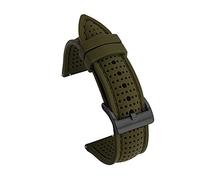NBCNZCTSAS 18 mm 20 mm 22 mm 24 mm Braceuse intelligente de sangle de silicone for 24 mm Ajustement for Huawei For for Samsung Watch Sport Bracelet en caoutchouc Soft(9-black buckle,24mm)