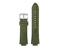 NBCNZCTSAS 1853 adapté for Tissot montre for hommes Super Player PRX série T137.410 bracelet de montre en nylon modifié 26-12mm bracelet de montre for bouche convexe(Green silver pin)