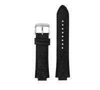 NBCNZCTSAS 1853 adapté for Tissot montre for hommes Super Player PRX série T137.410 bracelet de montre en nylon modifié 26-12mm bracelet de montre for bouche convexe(Black silver pin)