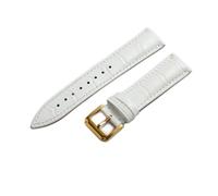 NBCNZCTSAS 18mm 20mm 22mm Regarder la bracelet de montre en cuir 24mm de 24 mm for des bretelles en cuir adaptées for Samsung Galaxy Gear S3 Fit for Galaxy 42mm 46mm(Gold-white,19mm)