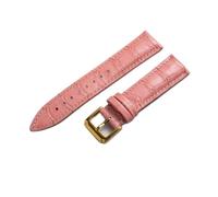 NBCNZCTSAS 18mm 20mm 22mm Regarder la bracelet de montre en cuir 24mm de 24 mm for des bretelles en cuir adaptées for Samsung Galaxy Gear S3 Fit for Galaxy 42mm 46mm(Gold-pink,13mm)