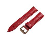 NBCNZCTSAS 18mm 20mm 22mm Regarder la bracelet de montre en cuir 24mm de 24 mm for des bretelles en cuir adaptées for Samsung Galaxy Gear S3 Fit for Galaxy 42mm 46mm(Rose-Red,13mm)