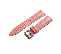 NBCNZCTSAS 18mm 20mm 22mm Regarder la bracelet de montre en cuir 24mm de 24 mm for des bretelles en cuir adaptées for Samsung Galaxy Gear S3 Fit for Galaxy 42mm 46mm(Rose-pink,18mm)