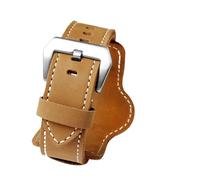 NBCNZCTSAS 20 22MM 24MM 26MM Bracelet Bracelet en cuir for Casio Fit for Fossil Fit for Panerai Fit for Bernie Base Tray Vintage Bracelet de montre étanche(Brown-silver,22mm)