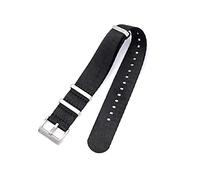 NBCNZCTSAS 20 mm 22 mm 24 mm ceinture de sécurité en nylon OTAN STRAP MILIAT MILITY WORD Band Remplacement STRACS ASSIR for Omega Fit for James Fit for Bond 007(Schwarz,24mm)