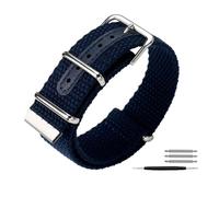 NBCNZCTSAS 20mm 22mm nouveau design bracelet de montre en nylon bracelet de montre en toile for boucle en argent for trois anneaux en acier adapté for Rolex Fit for montre Seiko for hommes(Blue silver