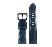 NBCNZCTSAS 24mm for Casio PRG-600 PRG-650 PRG-600Y PRW-6600Y bracelet de montre Vintage givré en cuir souple bracelet de montre 9 couleurs(A blue black)