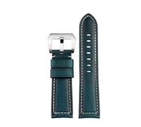 NBCNZCTSAS 24mm for Casio PRG-600 PRG-650 PRG-600Y PRW-6600Y bracelet de montre Vintage givré en cuir souple bracelet de montre 9 couleurs(B Blue Silver)