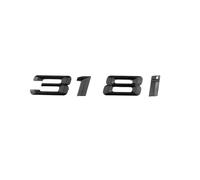NBCNZCTSAS 318i 325i 328i 330i 340i Argent/Noir ABS Chiffres Lettres Coffre de Voiture Badge emblème Autocollant adapté for BMW série 3(318i Bright Black)