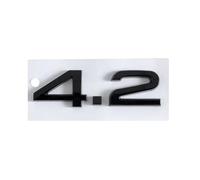 NBCNZCTSAS 3D ABS 2.4 3.6 4.2 Lettres Logo Coffre de Voiture emblème Badge décalcomanie adapté for Audi A4 B7 TT Q5 Q7 A6 B5 B6 C6 C5 A8 S6 S5 S4 RS5 Accessoires(42 Gossy Black)